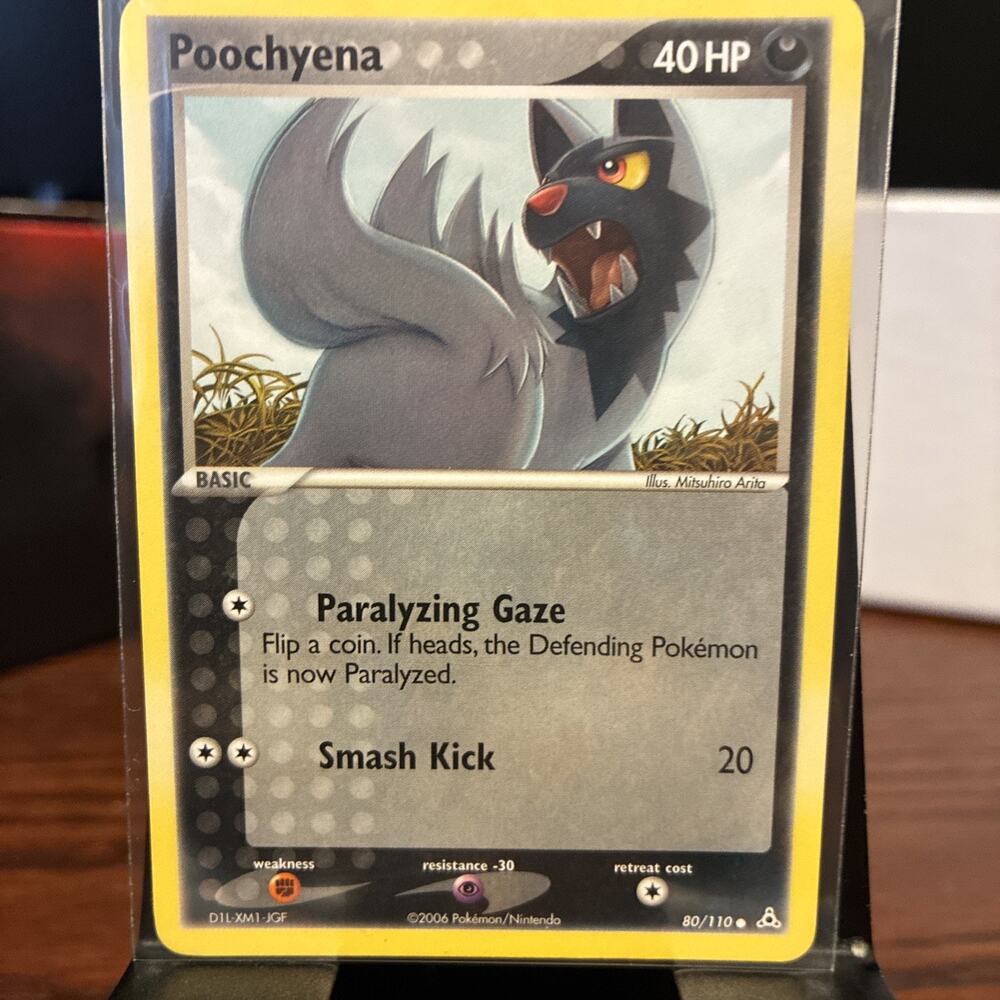 Poochyena 80/110 Pokemon Nintendo TCG EX Holon Phantoms Common 2006 Vintage